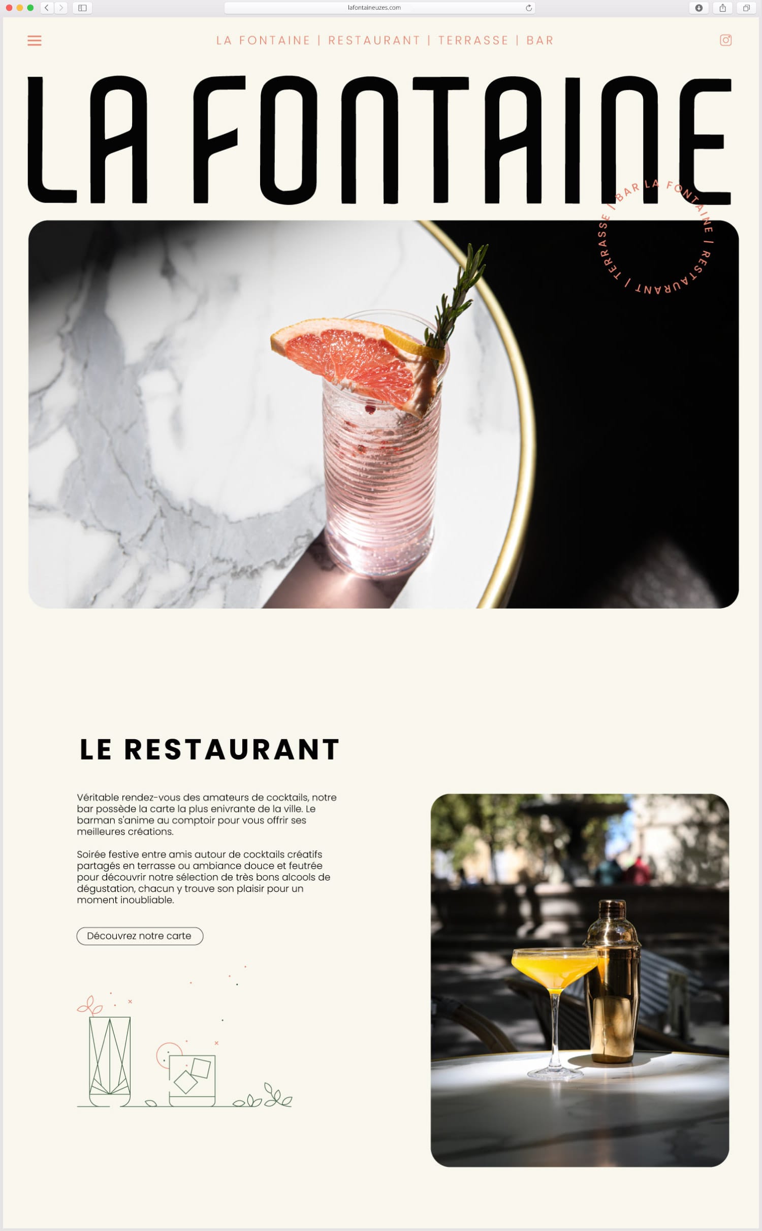 création de site web pour restaurant